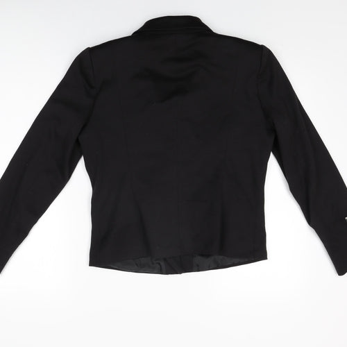 M&Co Womens Black Jacket Size 12 Zip