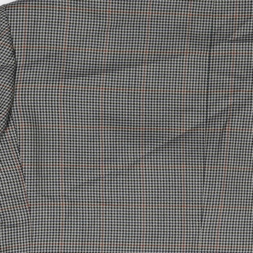 Brook Taverner Mens Grey Geometric Polyester Jacket Suit Jacket Size 42 Regular
