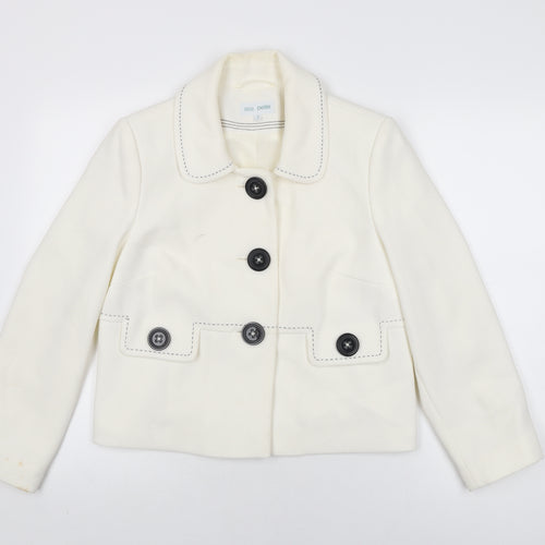 Marks and Spencer Womens Ivory Jacket Size 14 Button