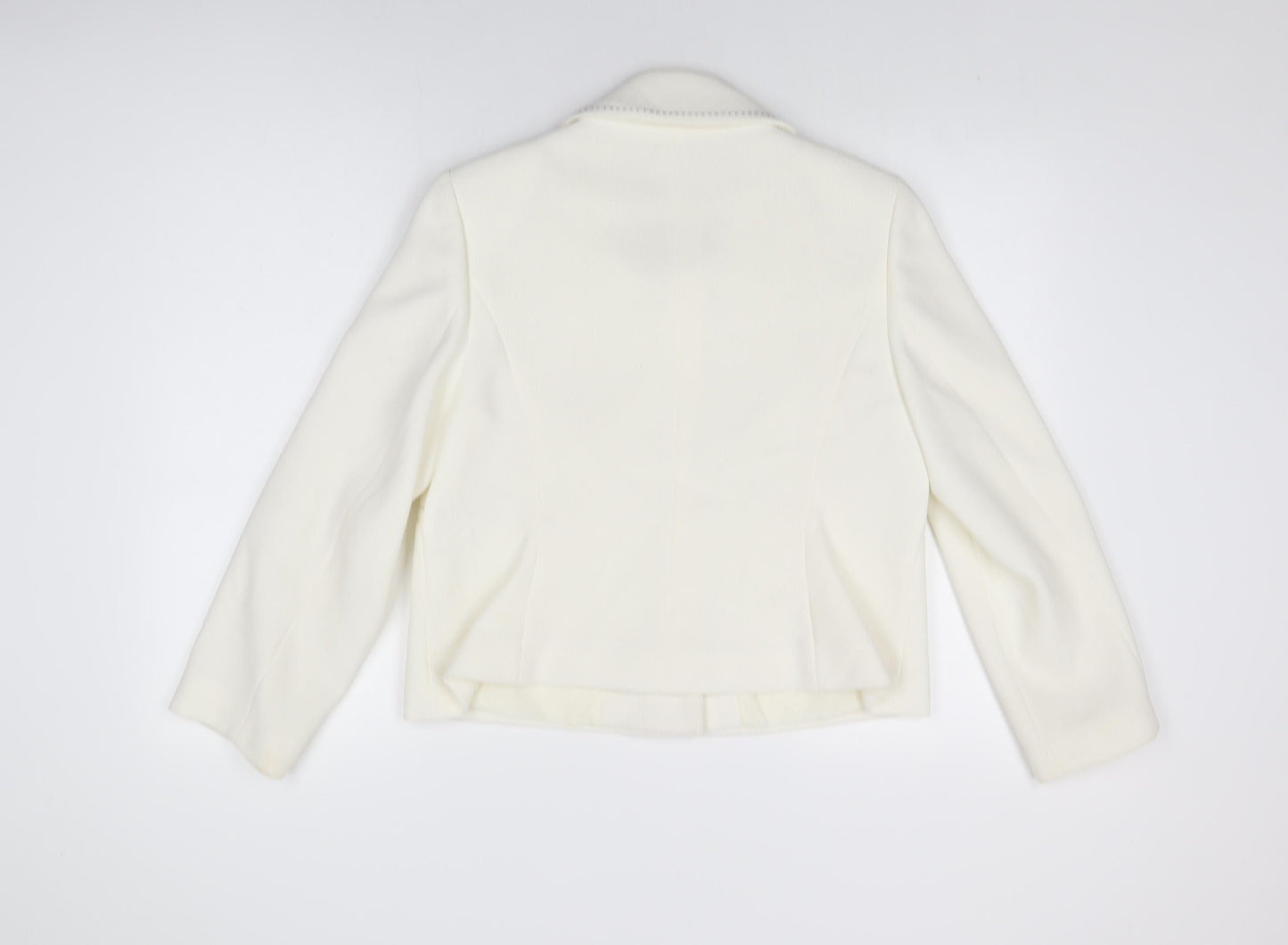 Marks and Spencer Womens Ivory Jacket Size 14 Button