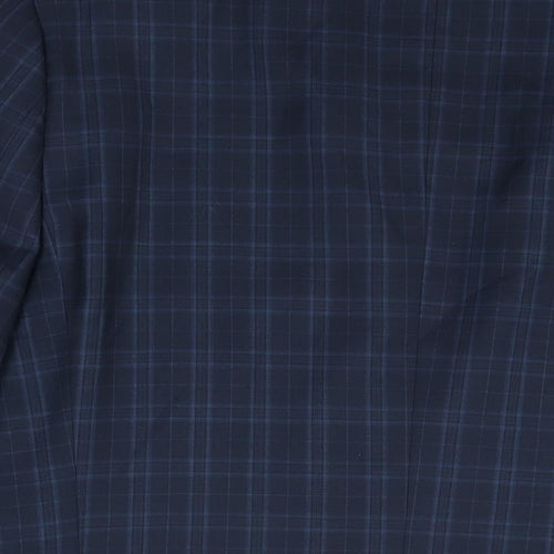 NEXT Mens Blue Plaid Wool Jacket Suit Jacket Size 44 Regular