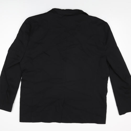 COLLUSION Womens Black Biker Blazer Size 12 Button