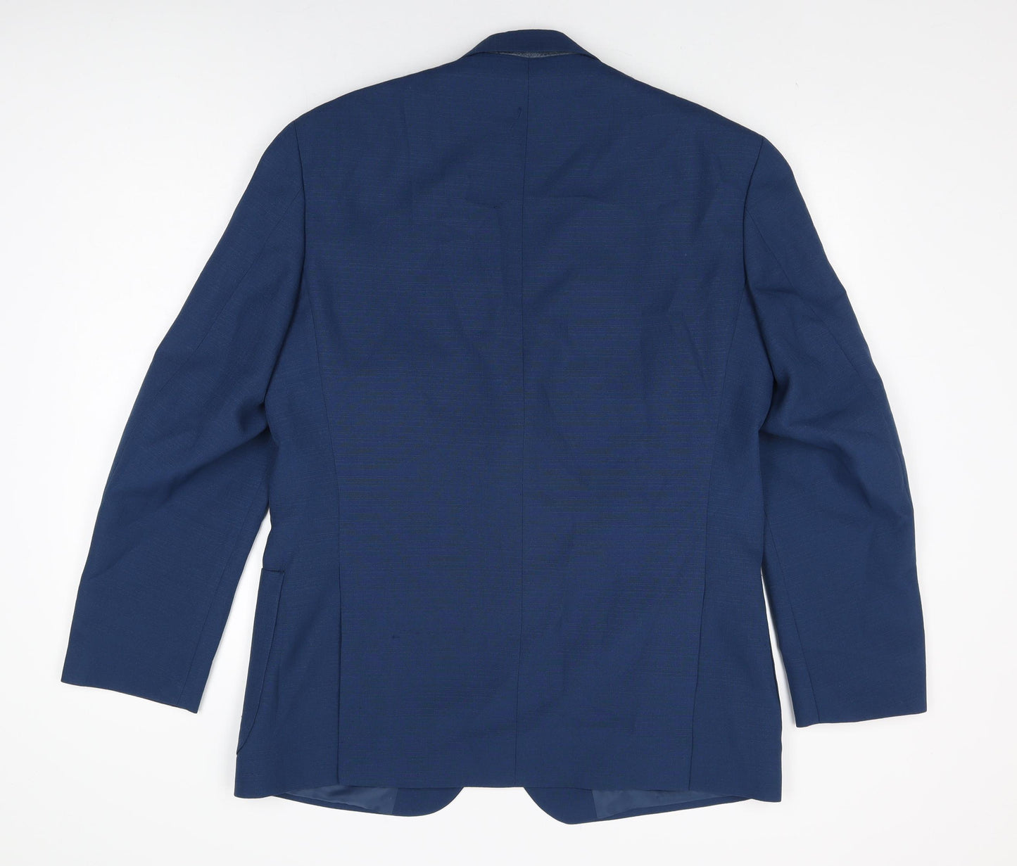 Gurteen Mens Blue Polyester Jacket Suit Jacket Size 40 Regular
