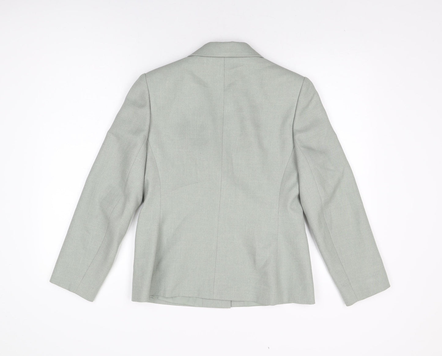 BHS Womens Green Polyester Jacket Suit Jacket Size 10