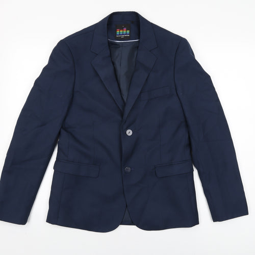 Outfitters Nation Mens Blue Polyester Jacket Suit Jacket Size S Regular