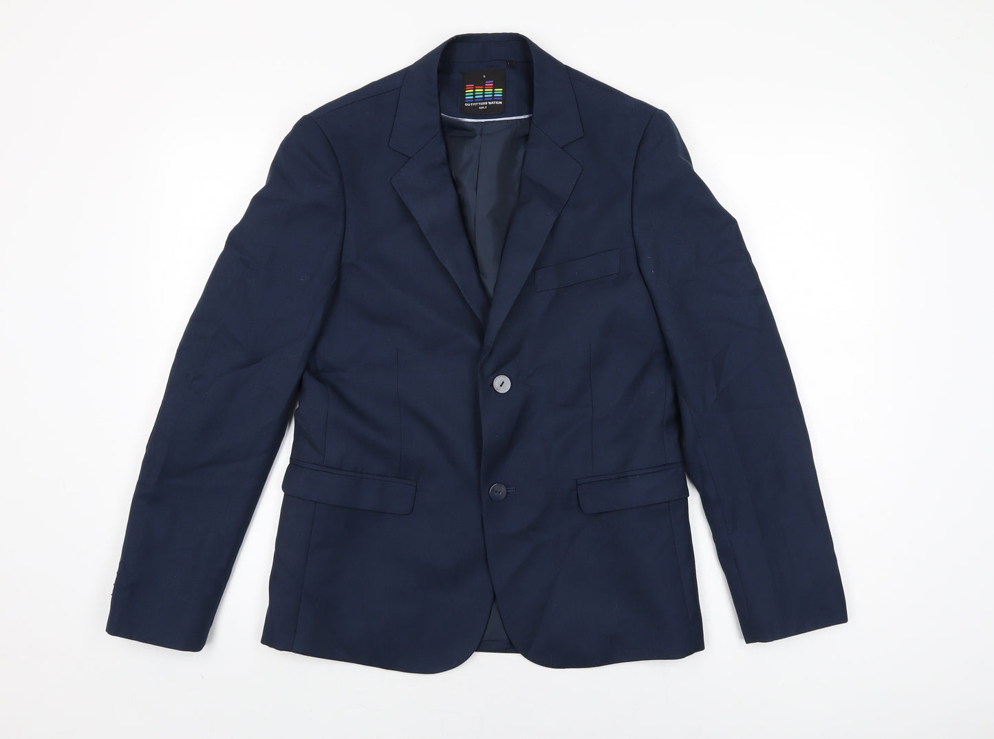 Outfitters Nation Mens Blue Polyester Jacket Suit Jacket Size S Regular
