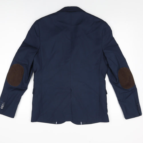 Outfitters Nation Mens Blue Polyester Jacket Suit Jacket Size S Regular