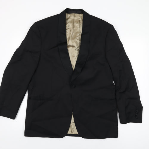 Marks and Spencer Mens Black Wool Jacket Suit Jacket Size 40 Regular