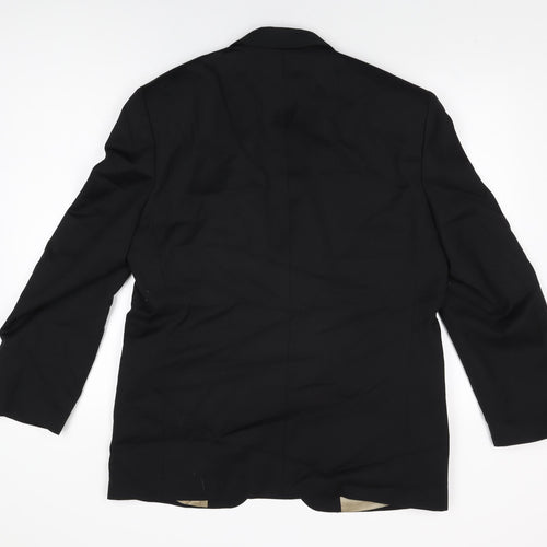 Marks and Spencer Mens Black Wool Jacket Suit Jacket Size 40 Regular
