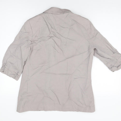 Topshop Womens Grey Jacket Blazer Size 16 Button