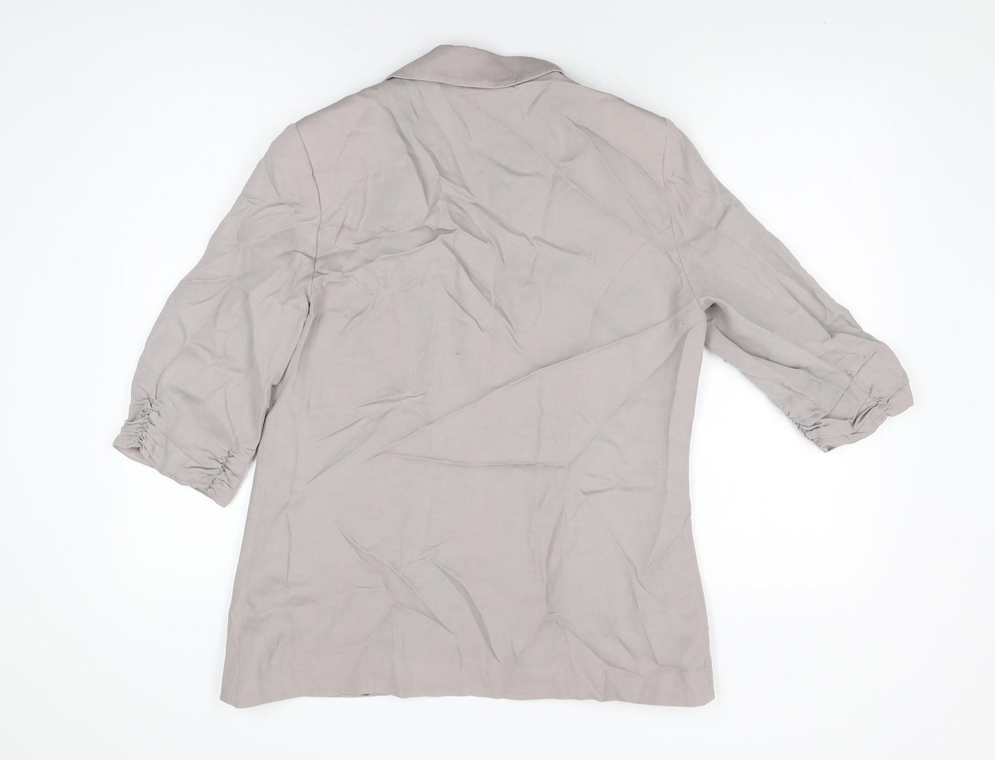 Topshop Womens Grey Jacket Blazer Size 16 Button