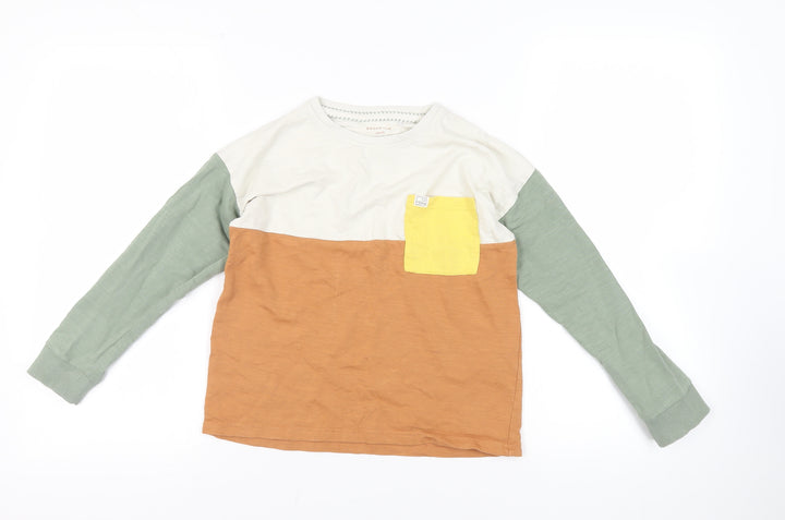 RESERVED Boys Multicoloured Colourblock Cotton Pullover T-Shirt Size 9 Years Crew Neck Pullover