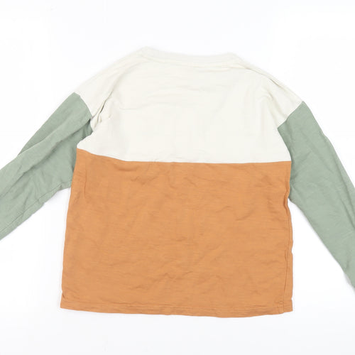 RESERVED Boys Multicoloured Colourblock Cotton Pullover T-Shirt Size 9 Years Crew Neck Pullover