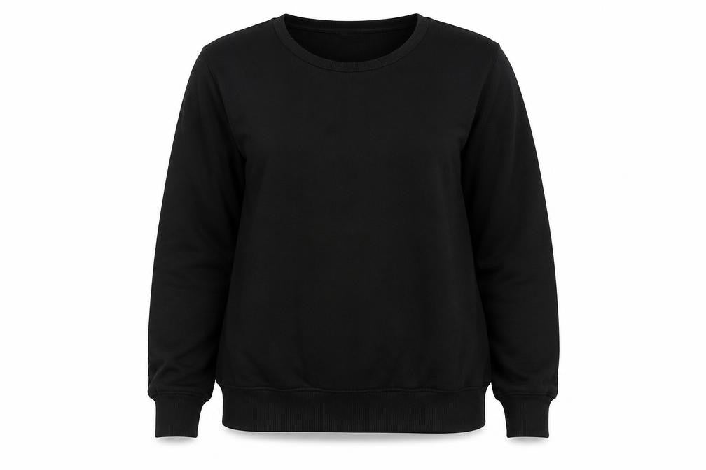 Front view of Rock Angel women’s black polyester pullover sweatshirt, size L, pullover - kanye