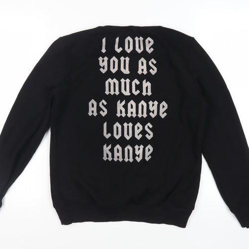 Rock Angel Womens Black Polyester Pullover Sweatshirt Size L Pullover - Kanye