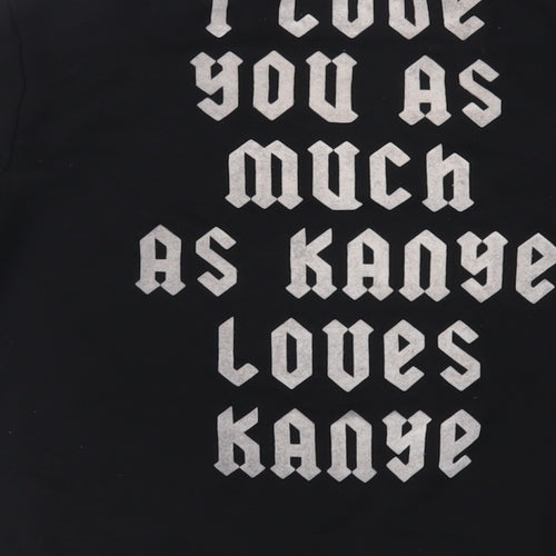 Rock Angel Womens Black Polyester Pullover Sweatshirt Size L Pullover - Kanye