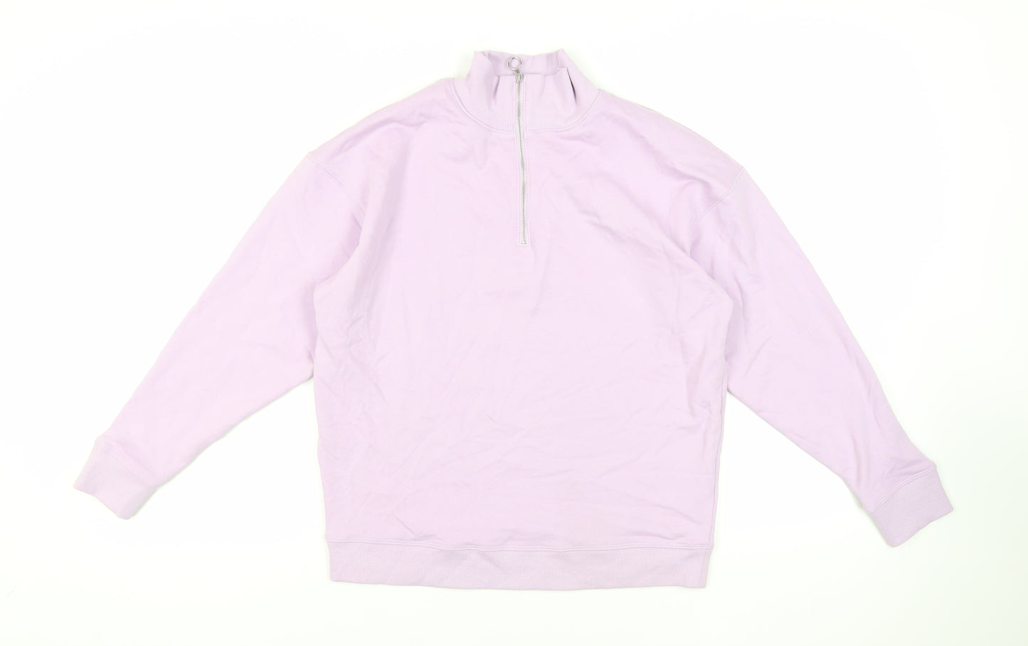 Marks and Spencer Womens Purple Cotton Pullover Sweatshirt Size 8 Zip