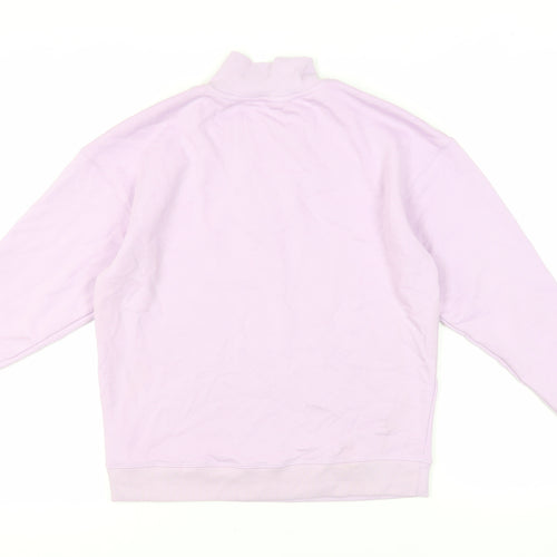 Marks and Spencer Womens Purple Cotton Pullover Sweatshirt Size 8 Zip