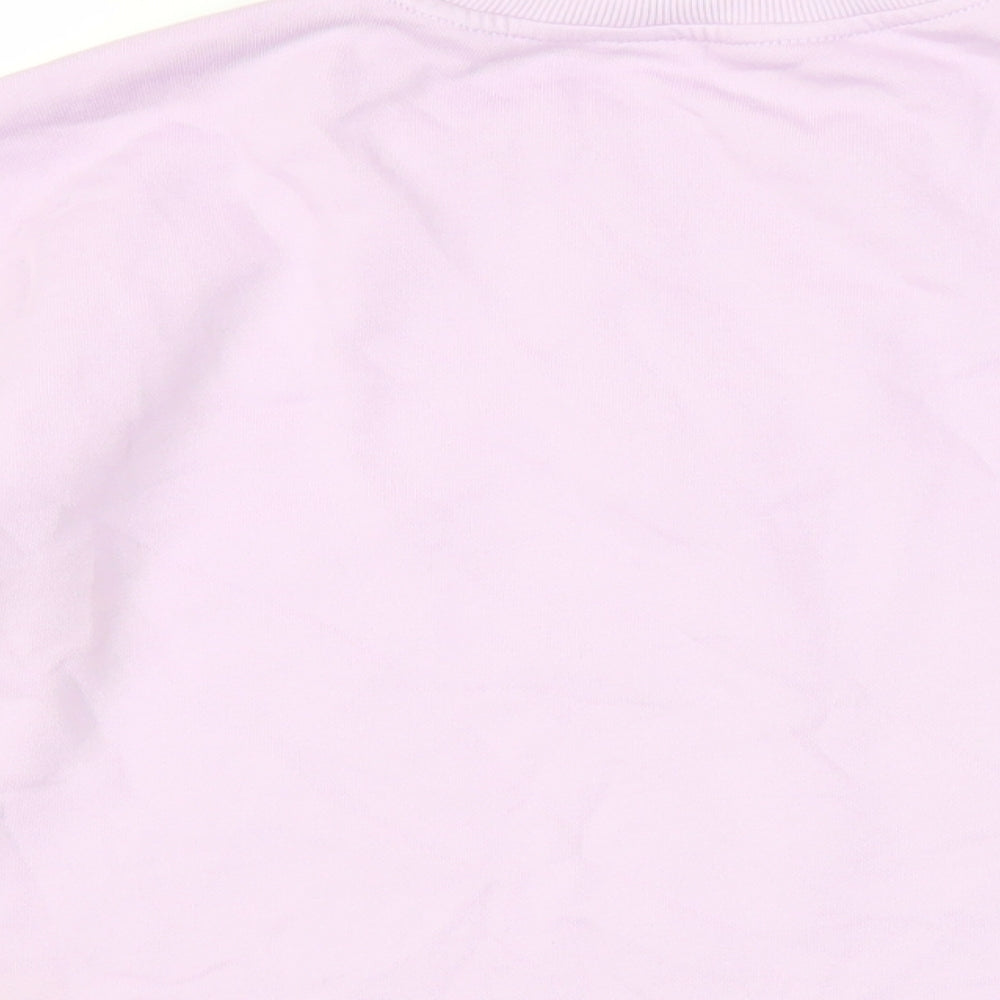 Marks and Spencer Womens Purple Cotton Pullover Sweatshirt Size 8 Zip