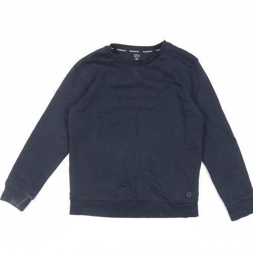 GOODMOVE Boys Blue Cotton Pullover Sweatshirt Size 9-10 Years Pullover