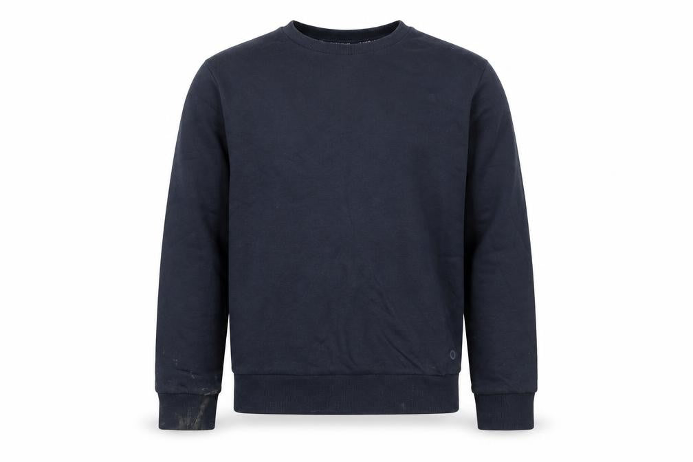 Front view of Goodmove boys’ blue cotton pullover sweatshirt, size 9-10, years pullover