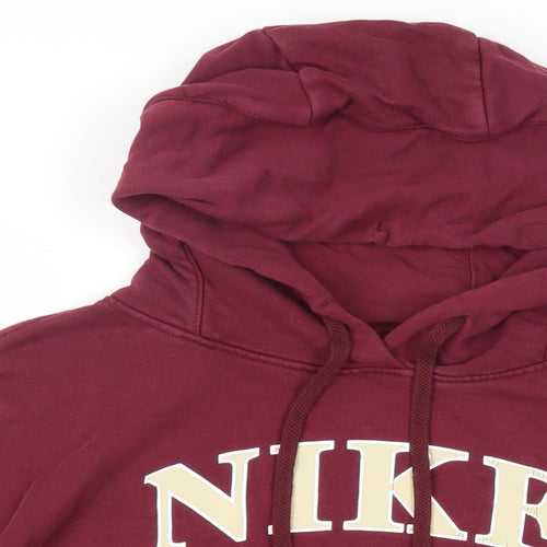 Nike Mens Purple Cotton Pullover Hoodie Size XS - Logo