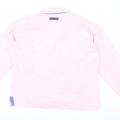 49 Isles of Sicilly Womens Pink Cotton Basic Polo Size XL Collared - Logo Vintage