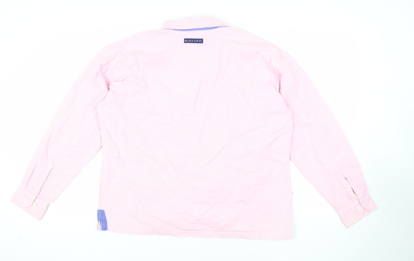49 Isles of Sicilly Womens Pink Cotton Basic Polo Size XL Collared - Logo Vintage