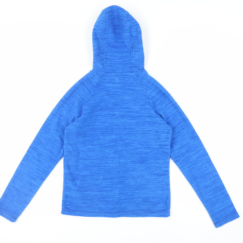 Mountain Warehouse Girls Blue Jacket Size 11-12 Years Zip - Hooded Lightweight Logo