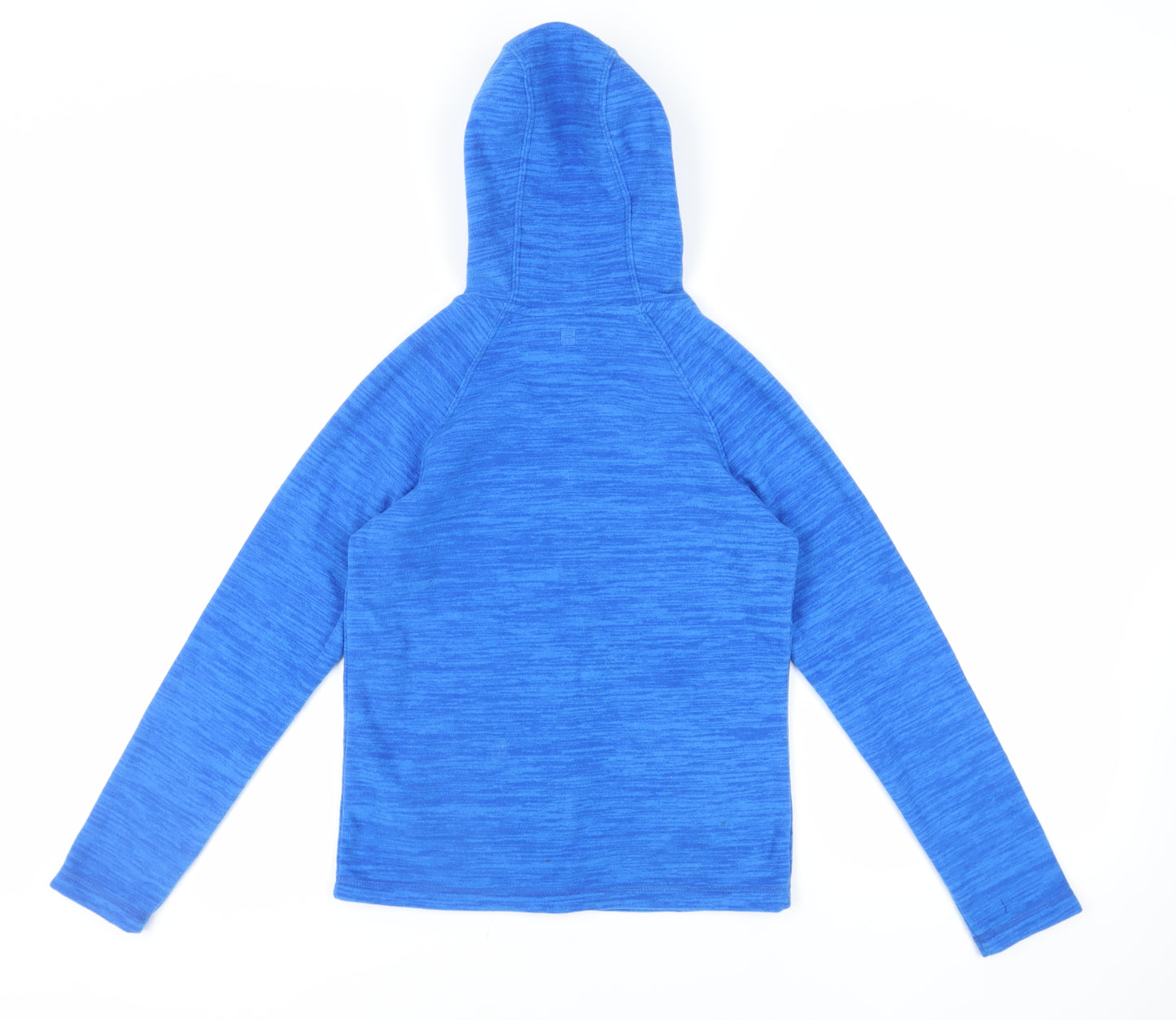 Mountain Warehouse Girls Blue Jacket Size 11-12 Years Zip - Hooded Lightweight Logo