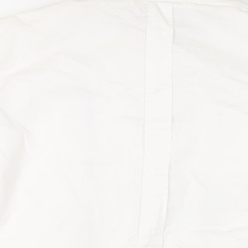 H&M Mens White Jacket Size 44 Zip - Contrasting Trim