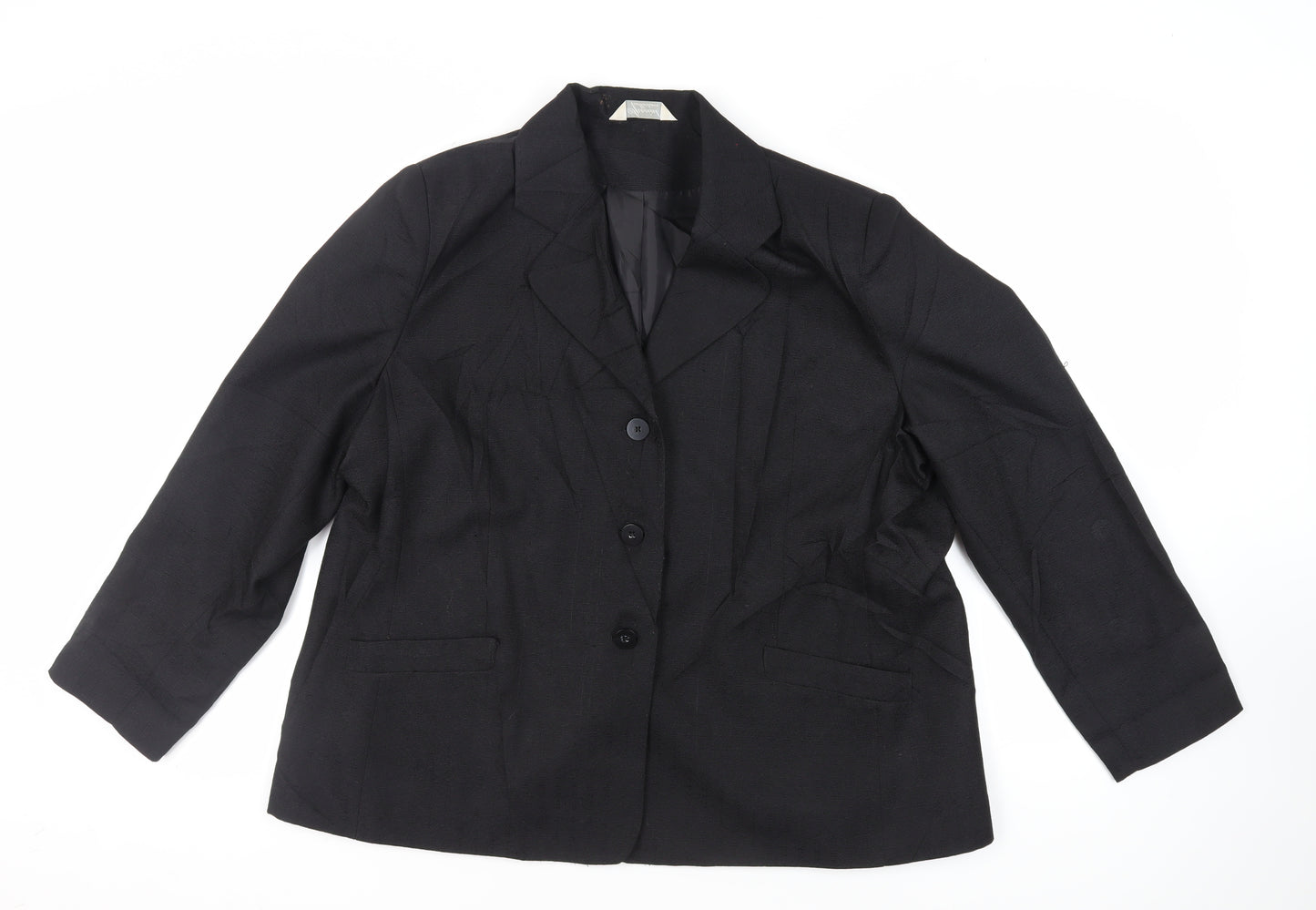 Special Collection Womens Black Jacket Blazer Size 24 Button