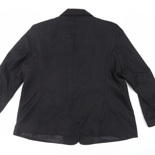 Special Collection Womens Black Jacket Blazer Size 24 Button