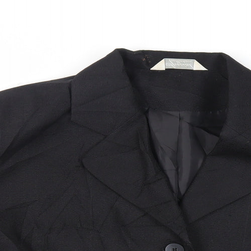 Special Collection Womens Black Jacket Blazer Size 24 Button