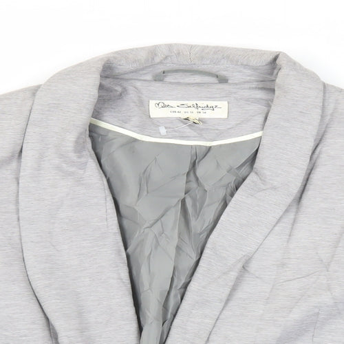 Miss Selfridge Womens Grey Jacket Blazer Size 14 - Open