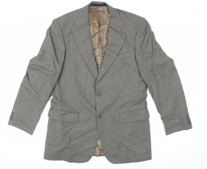 Marks and Spencer Mens Green Wool Jacket Suit Jacket Size 40 Regular