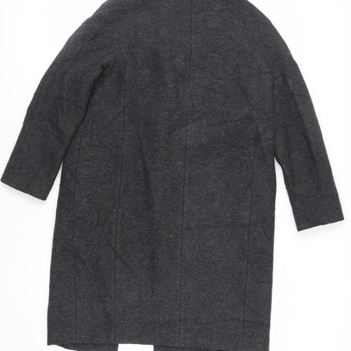 Hobbs Womens Grey Overcoat Coat Size 10 Button