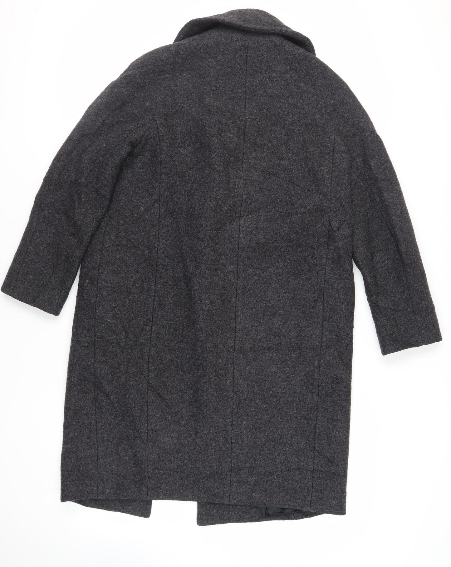 Hobbs Womens Grey Overcoat Coat Size 10 Button