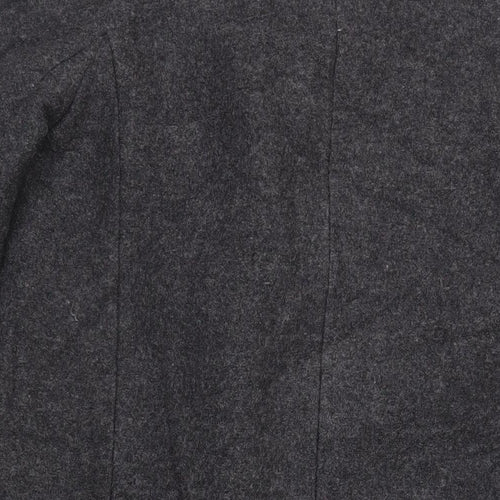 Hobbs Womens Grey Overcoat Coat Size 10 Button