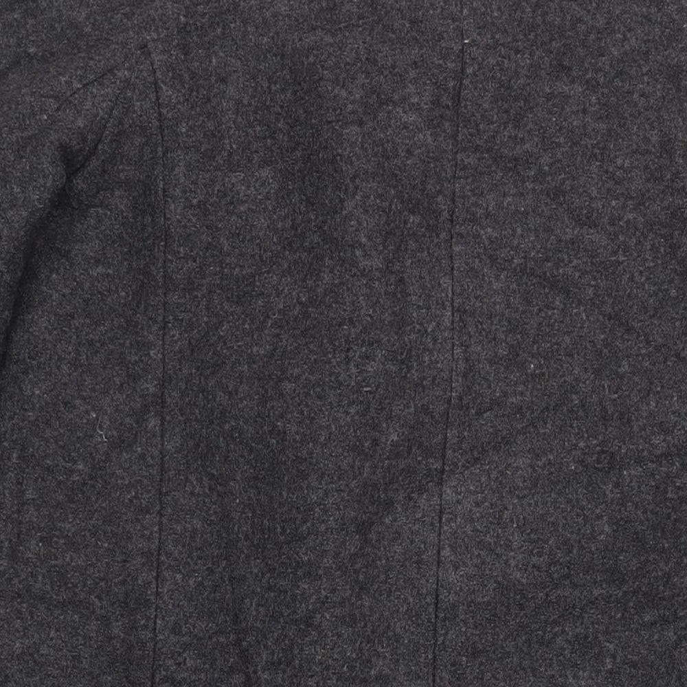 Hobbs Womens Grey Overcoat Coat Size 10 Button