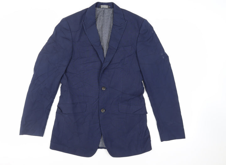 Marks and Spencer Mens Blue Polyester Jacket Suit Jacket Size 36 Regular