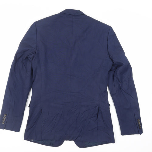 Marks and Spencer Mens Blue Polyester Jacket Suit Jacket Size 36 Regular