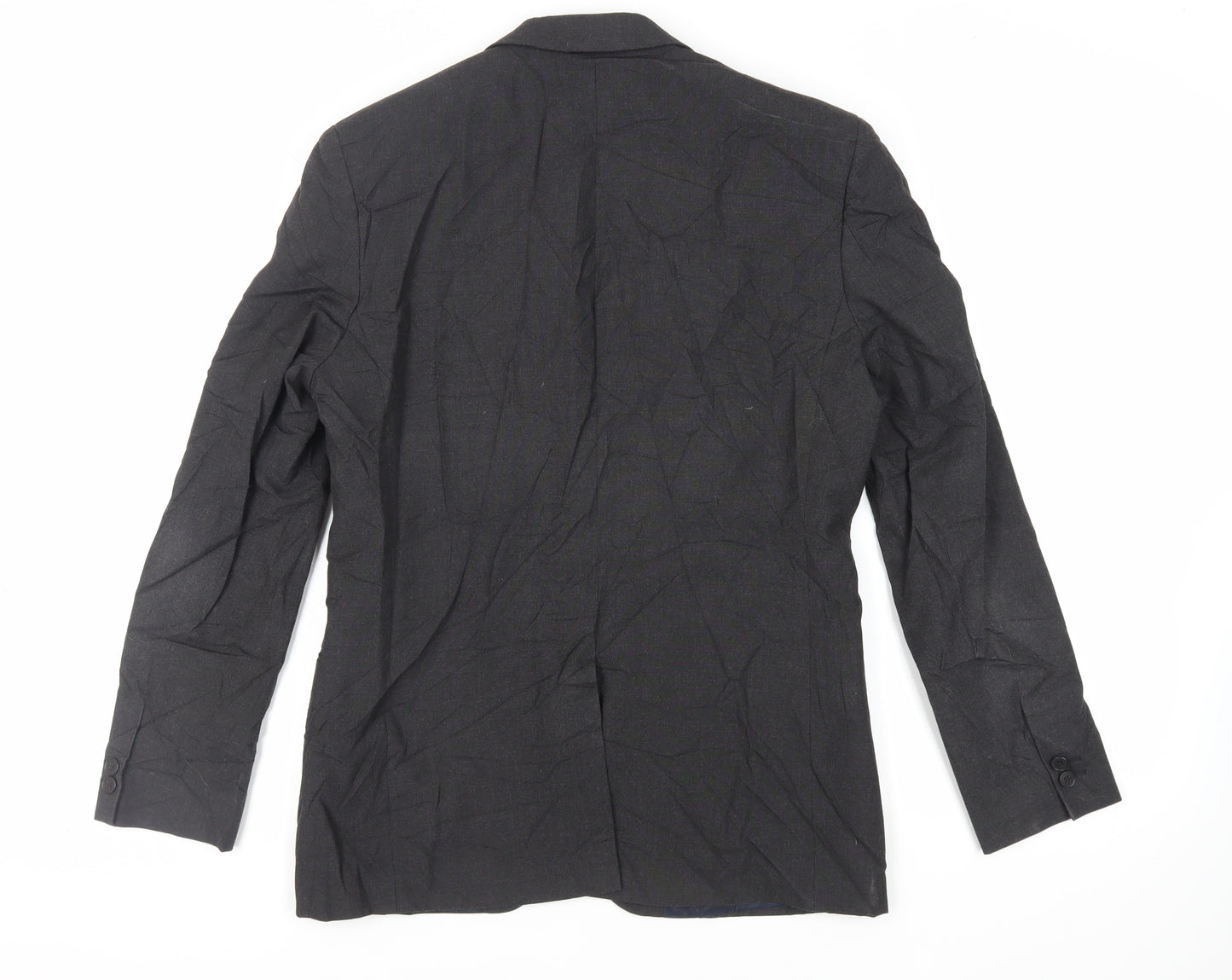 Limehaus Mens Grey Polyester Jacket Suit Jacket Size 38 Regular
