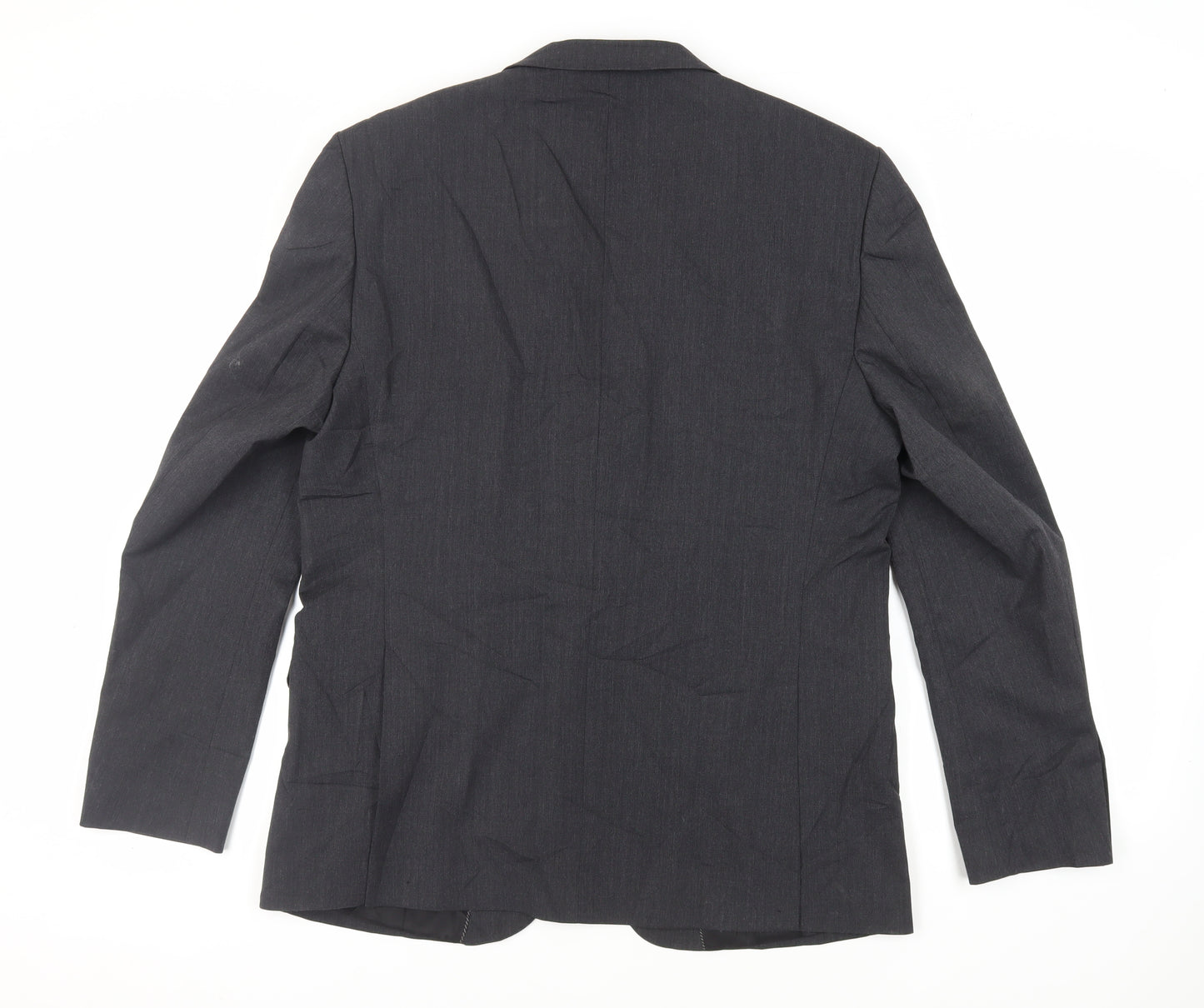 Zara Man Mens Black Wool Jacket Blazer Size 44 Regular