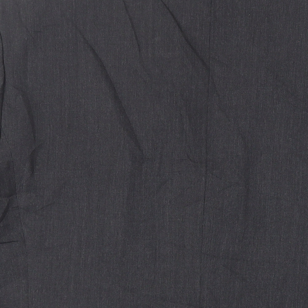 Zara Man Mens Black Wool Jacket Blazer Size 44 Regular