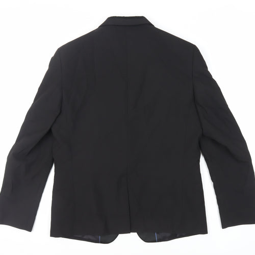 Marks and Spencer Mens Black Polyester Tuxedo Suit Jacket Size 40 Regular