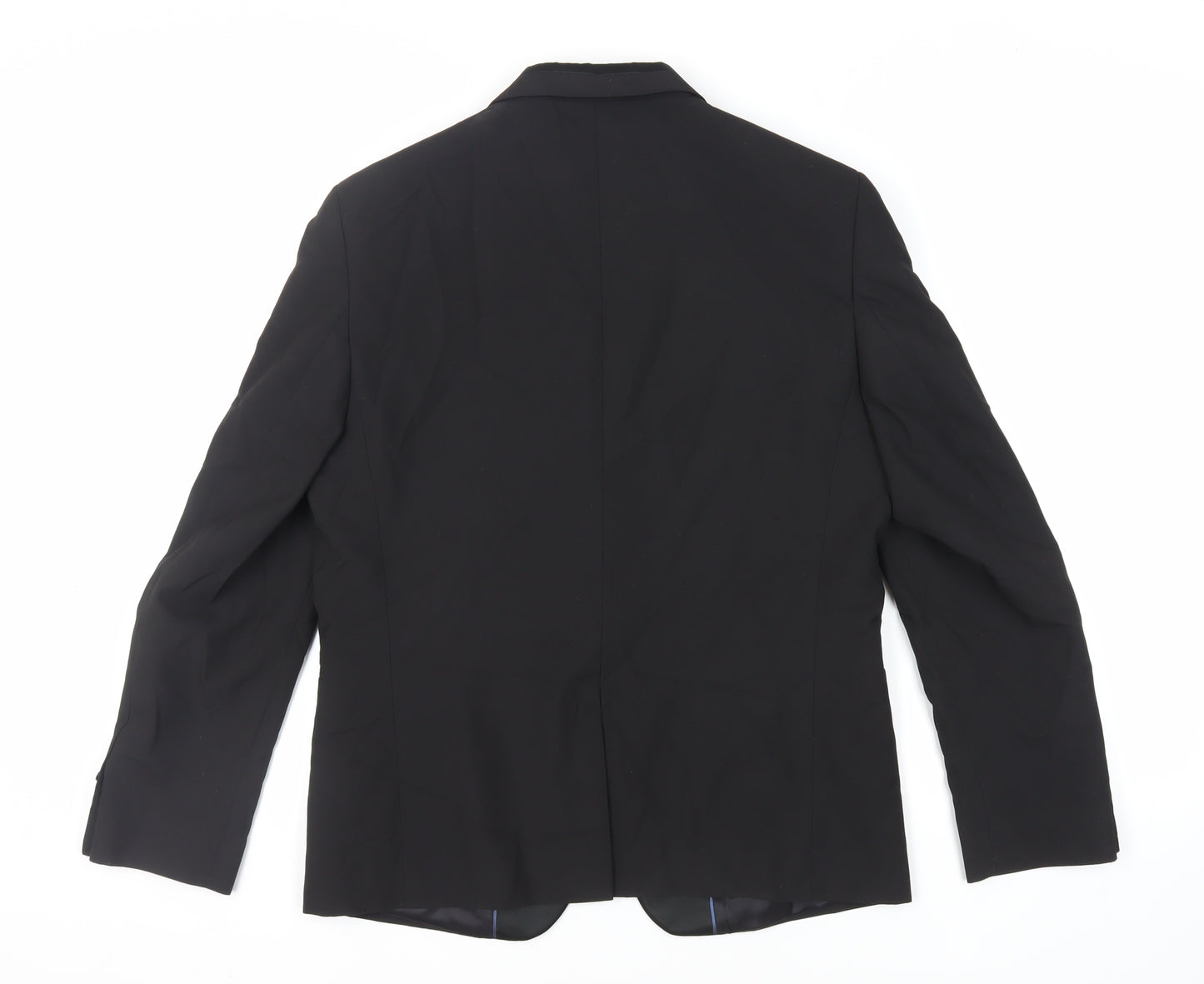 Marks and Spencer Mens Black Polyester Tuxedo Suit Jacket Size 40 Regular