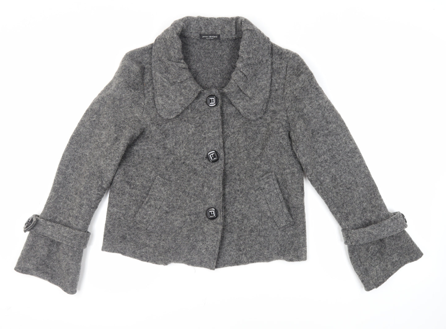 James Lakeland Womens Grey Jacket Size 18 Button - Unlined