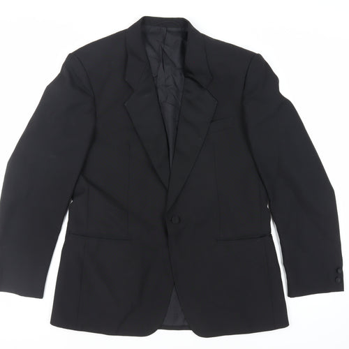 Weidenmann Mens Black Polyester Tuxedo Suit Jacket Size 40 Regular