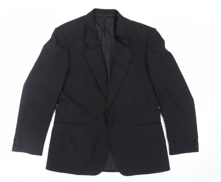 Weidenmann Mens Black Polyester Tuxedo Suit Jacket Size 40 Regular